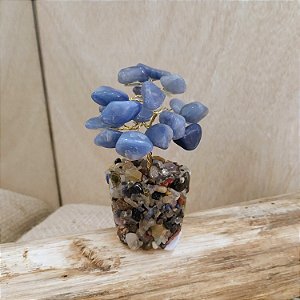 Arvore quartzo Azul - Base Pedras Mistas