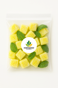 Abacaxi com hortelã congelado