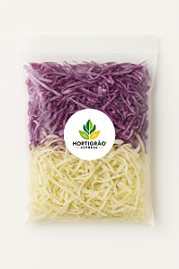 Mix Repolho Branco e Roxo fatiado 250 gramas