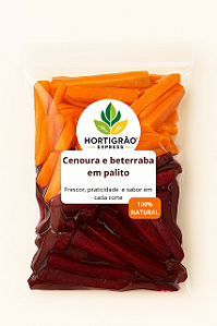 Cenoura e beterraba em corte palito 300g
