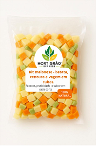 Kit maionese 2 - cenoura, batata e vagem em cubos 300g