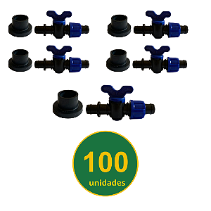 100 UN REGISTRO INICIAL COM PORCA + CHULA 16MM