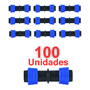 Emendas Irrigação - Conector união liso 16 mm - 100 Unidades