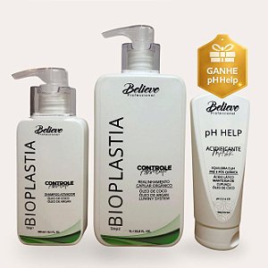 Progressiva Orgânica Bioplastia Capilar 1L + Acidificante pH Help (Brinde)