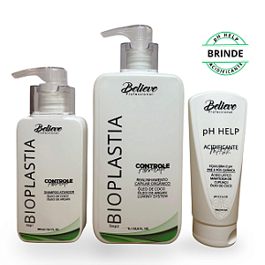 Progressiva Orgânica Bioplastia Capilar 1L + Acidificante pH Help (Brinde)