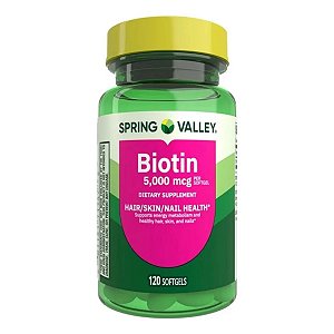 Spring Valley - Biotina 5.000 mcg 120 Softgels
