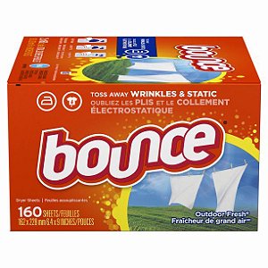 Lenço Amaciante Para Secadora De Roupas Bounce 160 Folhas