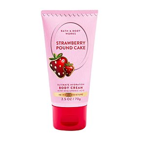 Bath & Body Works - Mini Creme Hidratante Corporal Body Cream Strawberry Pound Cake