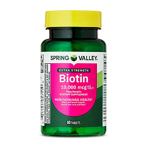 Spring Valley - Biotina 10.000 Mcg + Queratina