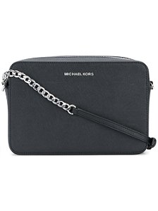 Michael Kors - Bolsa Jet Set Large Crossbody Black Prata