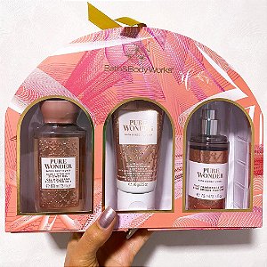 Bath & Body Works - Kit Mini Body Splash, Body Cream e Shower Gel Pure Wonder