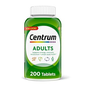 Multivitamínico Centrum para Adultos Suplemento Multimineral 200 Tabletes