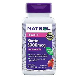 Biotina 5.000 Mcg Fast Dissolve - Natrol Biotin 250 tabletes