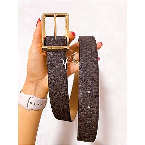 Michael Kors - Cinto Feminino Monograma Marrom P