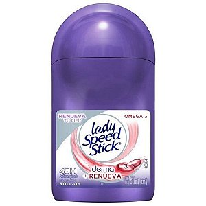 Desodorante Lady Speed Stick Roll on 48H Derma Renueva 50ml