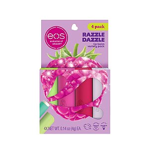 Eos Lip Balm Bastão Razzle Dazzle 4 Unidades - Hidratante Labial