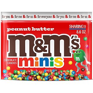 M&M'S - Chocolate Manteiga de amendoim Minis - 243g (Peanut Butter)