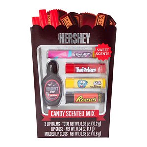 Kit Mix Lip Balm Hershey Hidratante Labial e Gloss