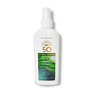 Bath & Body Works - Protetor Solar Waikiki Beach Coconut SPF Spray