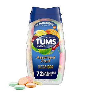 Tums - Comprimidos Mastigáveis Antiacid Ultra Strength 1000 Assorted Fruit 72 Tabletes