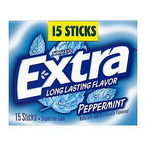 Extra Gum - Chiclete De Hortelã- Pimenta Sem Açúcar Peppermint Goma de Mascar