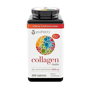 Youtheory - Colágeno Com Biotina 6000mg 390 tabletes