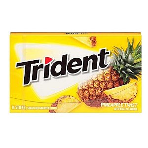 Trident - Chiclete sabor Pineapple Twist Sem Açúcar Goma de Mascar