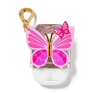 Bath & Body Works - Capinha Chaveiro Porta Álcool Gel Pink Butterflies