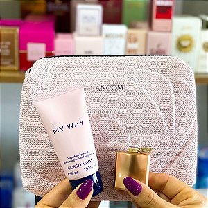 Lancome - Kit Nécessaire + Mini My Way Loção Corporal (50ml) + Miniatura Perfume La Vie Est Belle Gold Extrait Feminino Edp 4ml