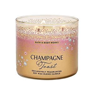 Bath Body & Works - Vela Aromática 3 Pavios Champagne Toast