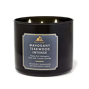 Bath Body & Works - Vela Aromática 3 Pavios Mahogany Teakwood Intense