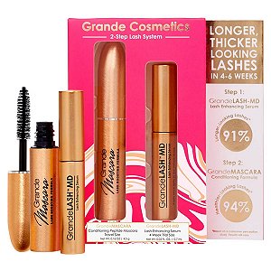 Grande Cosmetics - Kit de Extensão de Cílios em 2 Etapas Lash & Brow Care Systems