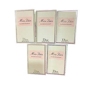 Kit Amostras Flaconetes Perfumes Importados Feminino Miss Dior Blooming Bouquet Edt - 5 Unidades