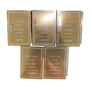 Kit Amostras Flaconetes Perfumes Importados Feminino La Vie Est Belle L'Extrait - 5 Unidades