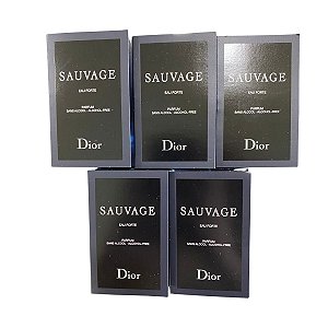 Kit Amostras Flaconetes Perfumes Importados Masculino Sauvage Eau Forte Parfum- 5 Unidades