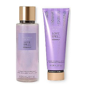 Victoria's Secret - Kit Love Spell Shimmer Body Splash + Hidratante Shimmer