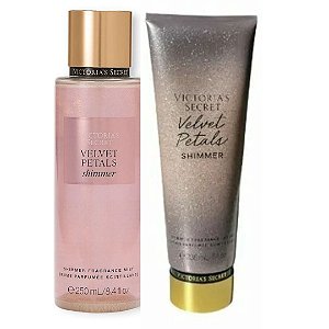 Victoria's Secret - Kit Velvet Petals Shimmer Body Splash + Hidratante Shimmer