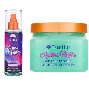 Kit Tree Hut - Body Splash Aurora Nights Fragrance Mist + Esfoliante Corporal Aurora Nights