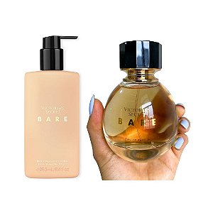 Kit Victoria's Secret Loção Hidratante Corporal Bare Fine Fragrance Lotion + Perfume Bare Edp 100ml (Sem Caixa)