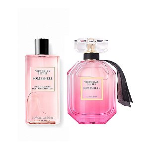 Kit Victoria's Secret Bombshell Fine Fragrance Mist + Perfume Bombshell Feminino Edp 100ml (Sem Caixa)