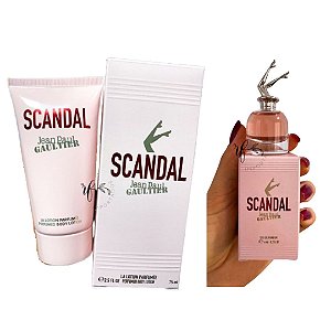 Kit Jean Paul Gaultier Loção Hidratante Corporal Body Lotion Scandal + Miniatura Perfume Scandal Feminino Edp 6ml
