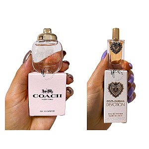 Kit Miniatura Perfume Coach New York Feminino Edp 4.5ml + Dolce & Gabbana Miniatura Perfume Devotion Feminino Edp 5ml