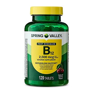 Vitamina B12 Spring Valley 2.500 mcg 120 Tablets Cherry