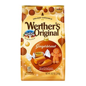 Werther's Original - Bala de Caramelo Gingerbread Soft Caramels 243g Edição Limitada