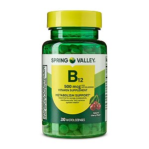 Spring Valley - Vitamina B12 500 Mcg 200 Microlozenges