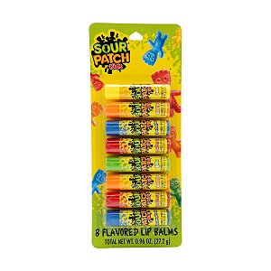 Sour Patch - Kit Lip Balm Hidratante Labial Com 8 Unidades