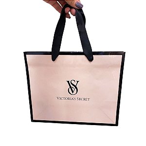 Sacola Presente Victoria's Secret Brilhosa M Alça Cetim