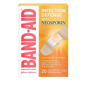 Bandaid - Curativos Band-Aid Com Antibiótico Neosporin Caixa Com 20 unidades