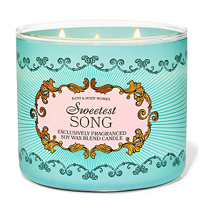 Bath Body & Works - Vela Aromática 3 Pavios Sweetest Song