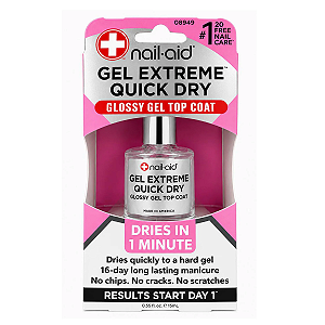 Nail-Aid - Gel Top Coat com Brilho e Secagem Ultrarrápida para Unhas